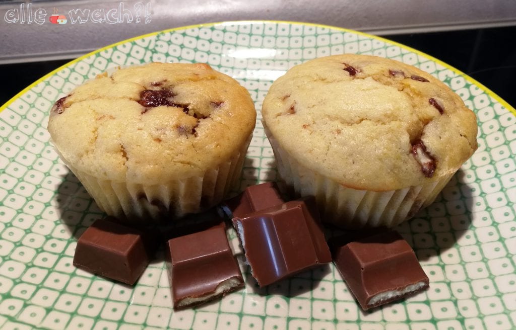 Perfekt zum Mitbringen und selbst essen: Kinderschokolade-Muffins