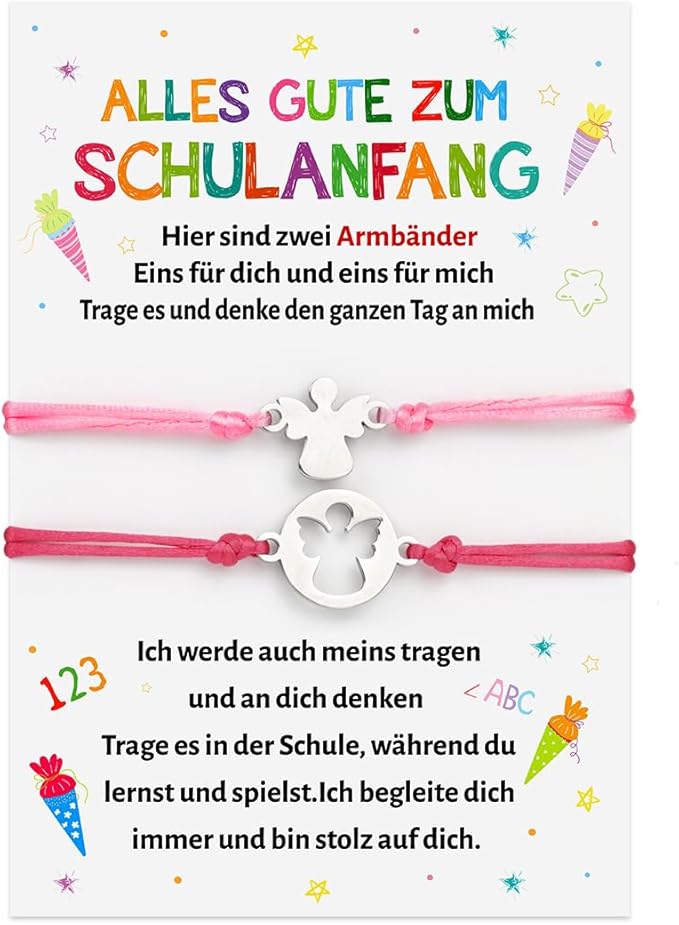 Geschenkidee zur Einschulung: Schutzengel Armband 